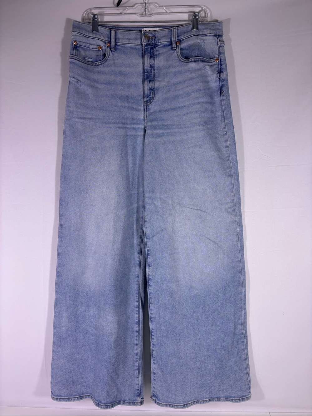 DAZE Light Wash Wide Leg Jeans High Rise 31 Y2K Baggy Denim